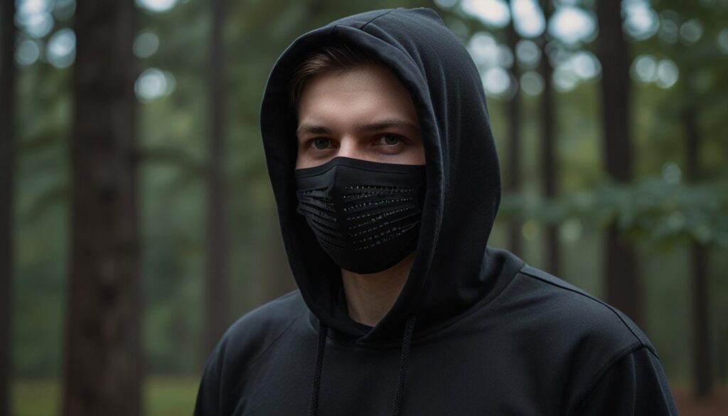 Photograph of anti-facial recognition mask sparks debate