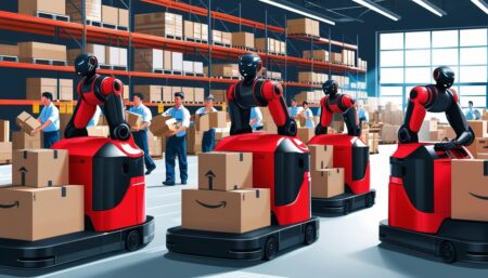 Amazon warehouse in Florida gears up for Cyber Monday with robotic assistance